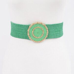 Faux Straw Elastic Belt